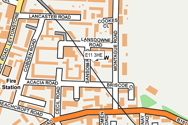 E11 3HE map - OS OpenMap – Local (Ordnance Survey)