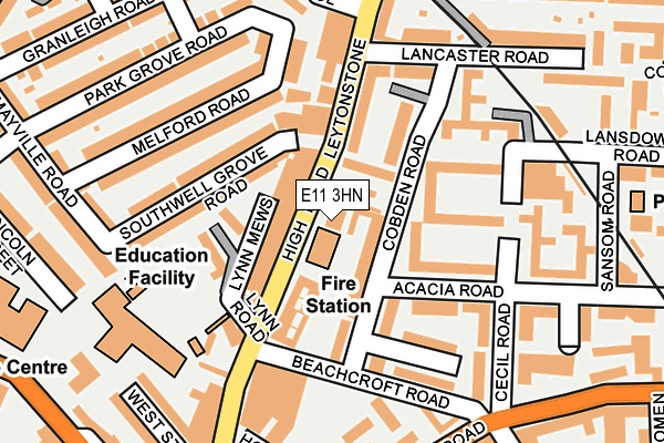 E11 3HN map - OS OpenMap – Local (Ordnance Survey)