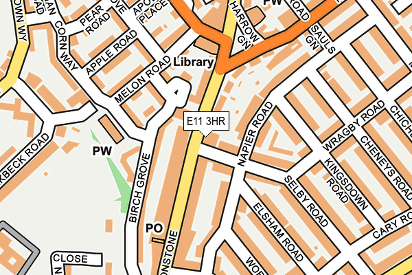 E11 3HR map - OS OpenMap – Local (Ordnance Survey)