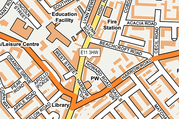 E11 3HW map - OS OpenMap – Local (Ordnance Survey)