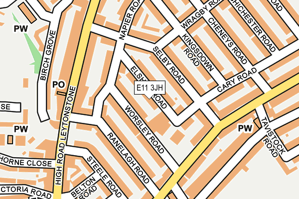 E11 3JH map - OS OpenMap – Local (Ordnance Survey)