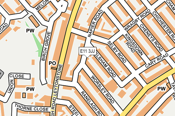 E11 3JJ map - OS OpenMap – Local (Ordnance Survey)