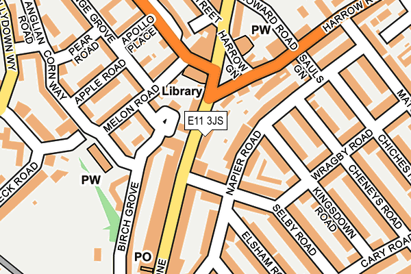 E11 3JS map - OS OpenMap – Local (Ordnance Survey)