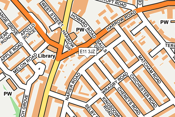 E11 3JZ map - OS OpenMap – Local (Ordnance Survey)