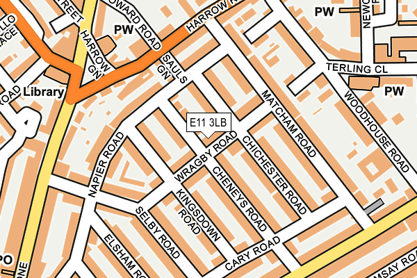 E11 3LB map - OS OpenMap – Local (Ordnance Survey)