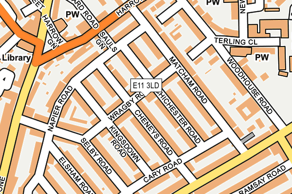 E11 3LD map - OS OpenMap – Local (Ordnance Survey)