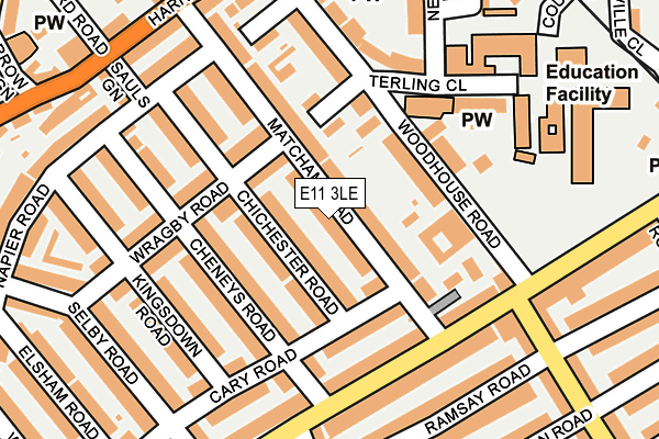 E11 3LE map - OS OpenMap – Local (Ordnance Survey)