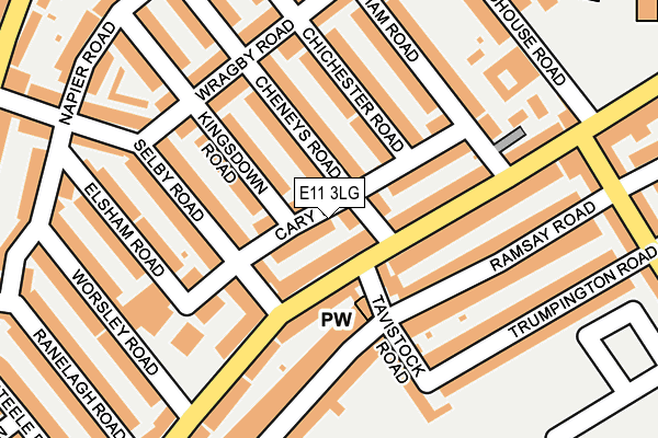 E11 3LG map - OS OpenMap – Local (Ordnance Survey)