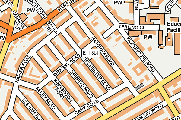 E11 3LJ map - OS OpenMap – Local (Ordnance Survey)