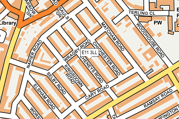 E11 3LL map - OS OpenMap – Local (Ordnance Survey)