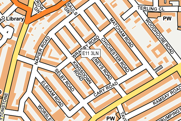 E11 3LN map - OS OpenMap – Local (Ordnance Survey)