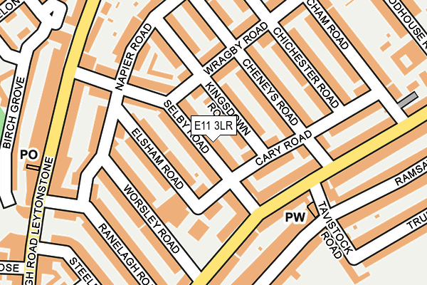 E11 3LR map - OS OpenMap – Local (Ordnance Survey)