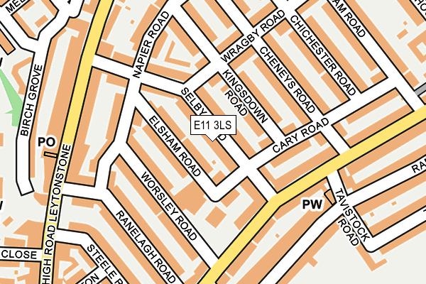 E11 3LS map - OS OpenMap – Local (Ordnance Survey)