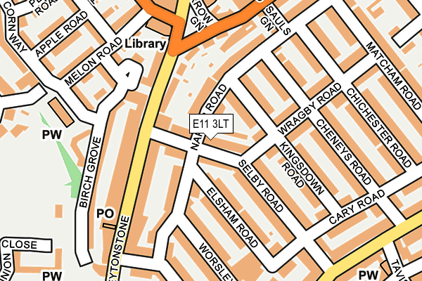 E11 3LT map - OS OpenMap – Local (Ordnance Survey)