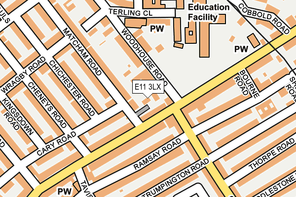 E11 3LX map - OS OpenMap – Local (Ordnance Survey)