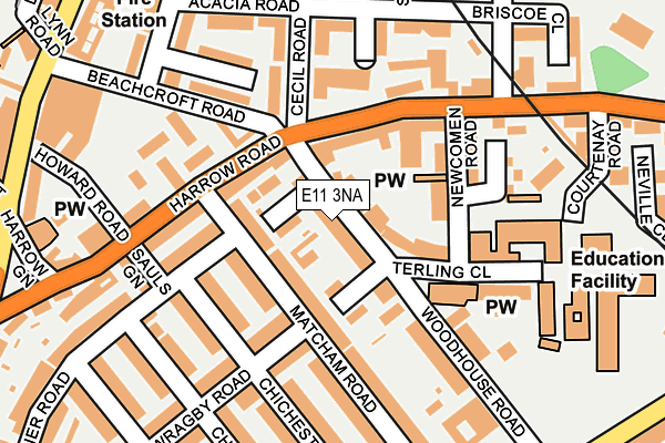 E11 3NA map - OS OpenMap – Local (Ordnance Survey)