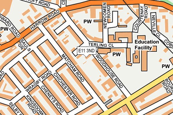 E11 3ND map - OS OpenMap – Local (Ordnance Survey)