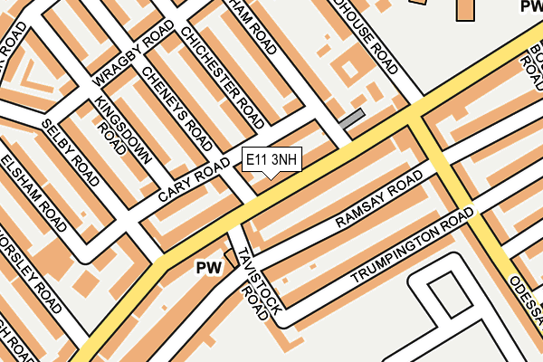 E11 3NH map - OS OpenMap – Local (Ordnance Survey)