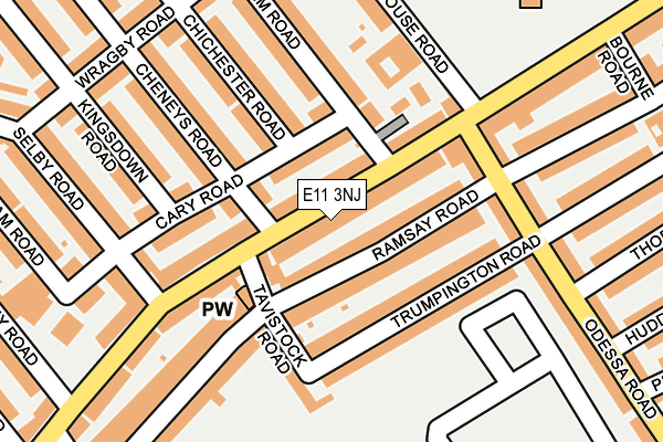 E11 3NJ map - OS OpenMap – Local (Ordnance Survey)