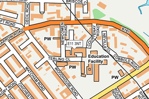 E11 3NT map - OS OpenMap – Local (Ordnance Survey)