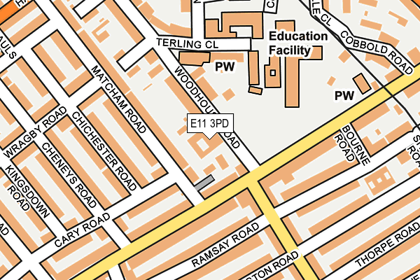 E11 3PD map - OS OpenMap – Local (Ordnance Survey)