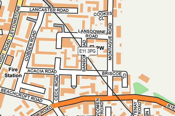 E11 3PG map - OS OpenMap – Local (Ordnance Survey)