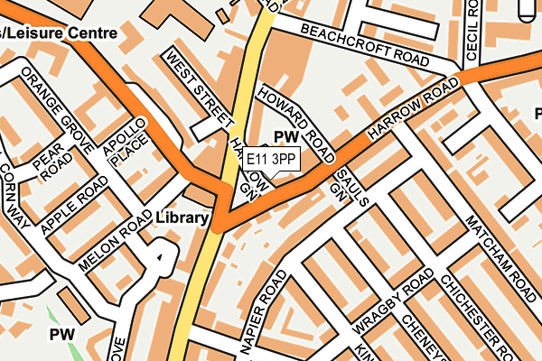 E11 3PP map - OS OpenMap – Local (Ordnance Survey)