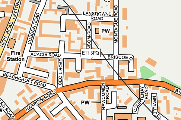 E11 3PQ map - OS OpenMap – Local (Ordnance Survey)