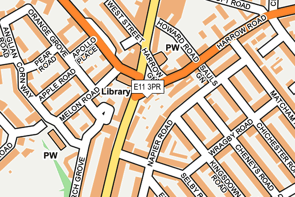 E11 3PR map - OS OpenMap – Local (Ordnance Survey)