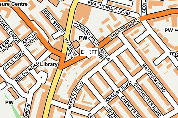 E11 3PT map - OS OpenMap – Local (Ordnance Survey)