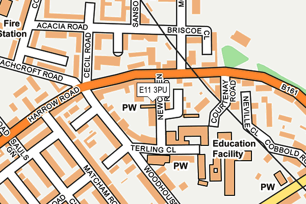 E11 3PU map - OS OpenMap – Local (Ordnance Survey)