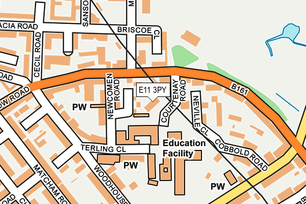 E11 3PY map - OS OpenMap – Local (Ordnance Survey)