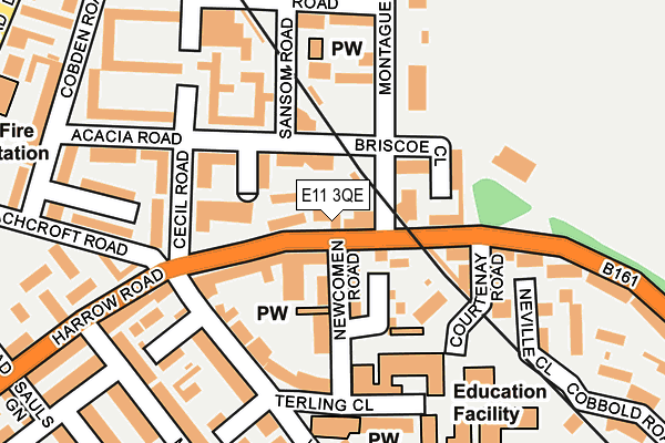 E11 3QE map - OS OpenMap – Local (Ordnance Survey)