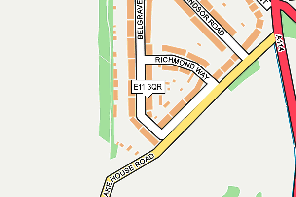 E11 3QR map - OS OpenMap – Local (Ordnance Survey)