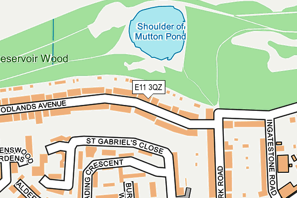 E11 3QZ map - OS OpenMap – Local (Ordnance Survey)