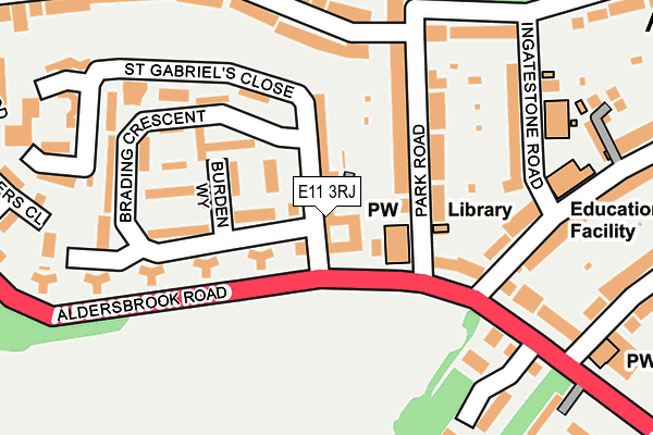 E11 3RJ map - OS OpenMap – Local (Ordnance Survey)