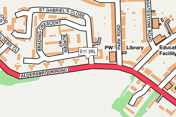 E11 3RL map - OS OpenMap – Local (Ordnance Survey)