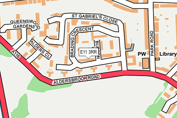 E11 3RR map - OS OpenMap – Local (Ordnance Survey)