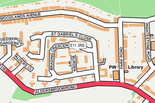 E11 3RS map - OS OpenMap – Local (Ordnance Survey)