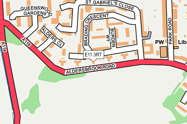 E11 3RT map - OS OpenMap – Local (Ordnance Survey)