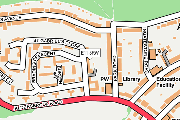 E11 3RW map - OS OpenMap – Local (Ordnance Survey)