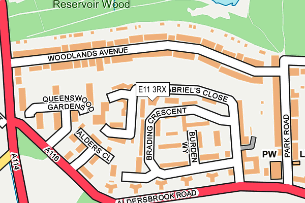 E11 3RX map - OS OpenMap – Local (Ordnance Survey)