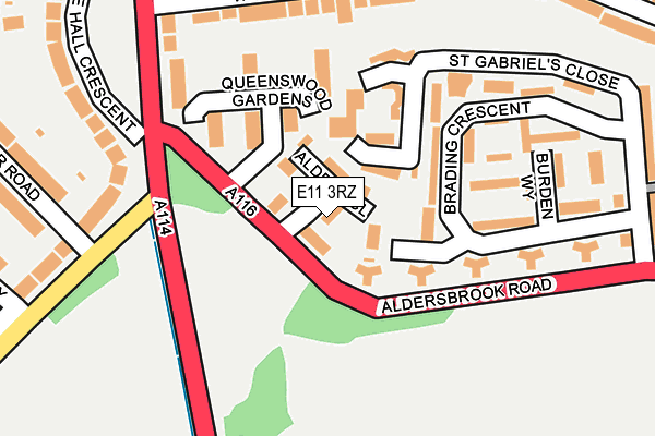 E11 3RZ map - OS OpenMap – Local (Ordnance Survey)