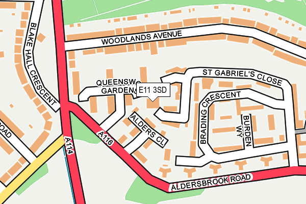 E11 3SD map - OS OpenMap – Local (Ordnance Survey)