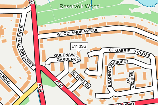 E11 3SG map - OS OpenMap – Local (Ordnance Survey)