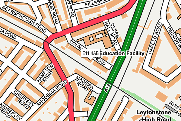 E11 4AB map - OS OpenMap – Local (Ordnance Survey)