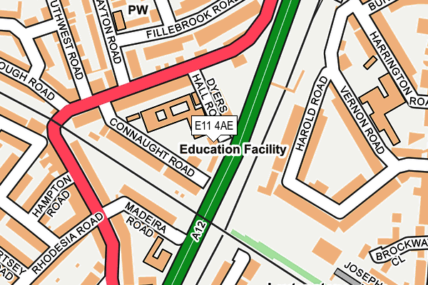 E11 4AE map - OS OpenMap – Local (Ordnance Survey)