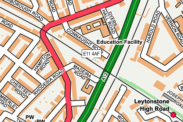 E11 4AF map - OS OpenMap – Local (Ordnance Survey)