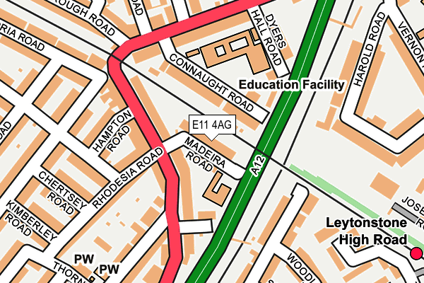 E11 4AG map - OS OpenMap – Local (Ordnance Survey)