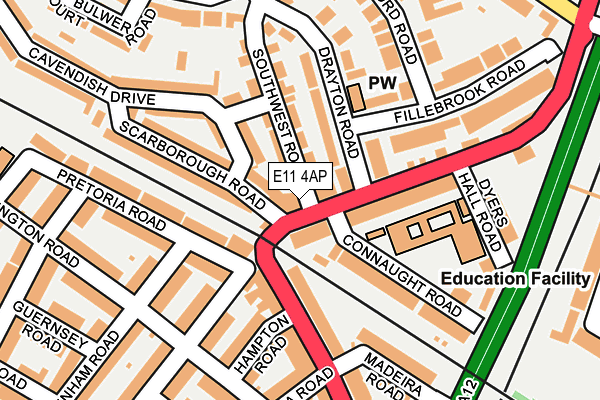 E11 4AP map - OS OpenMap – Local (Ordnance Survey)